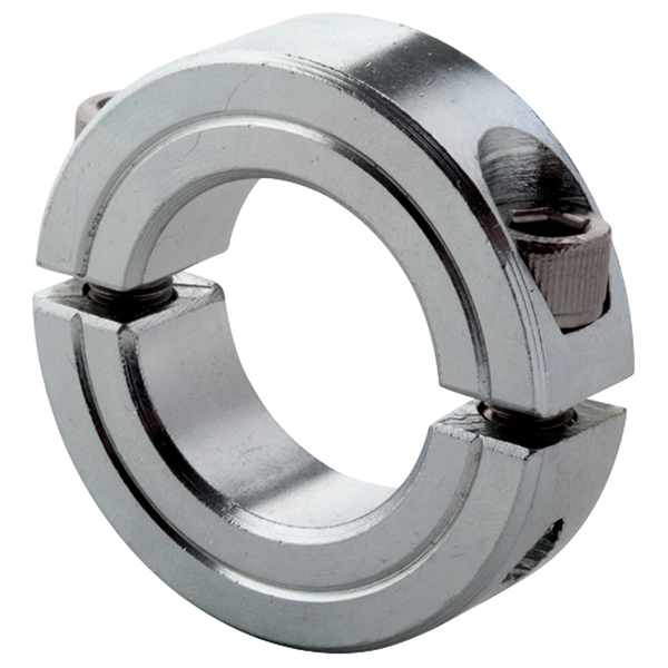 Climax Metal Products 1 3/8" ID 2Pc Clamp Collar, Stl, Zinc 2C-137-Z